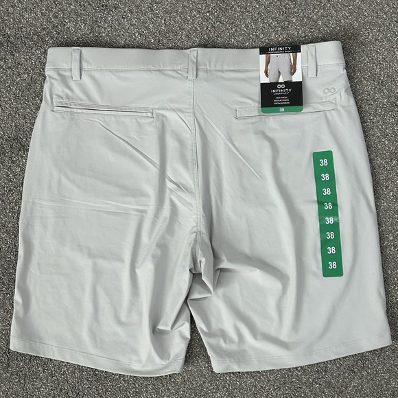 Infinity Men's Performance Shorts ~ Gray ~ Size 38 ~ Golf Activewear 8.5" Inseam - Picture 4 of 6